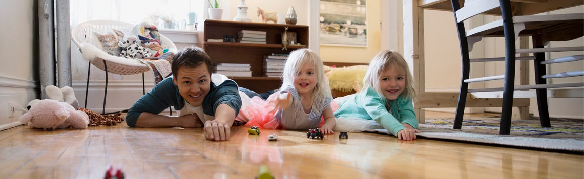 Dad and daughters